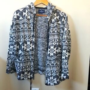 Zip up Aztec Sweater Loose-fit